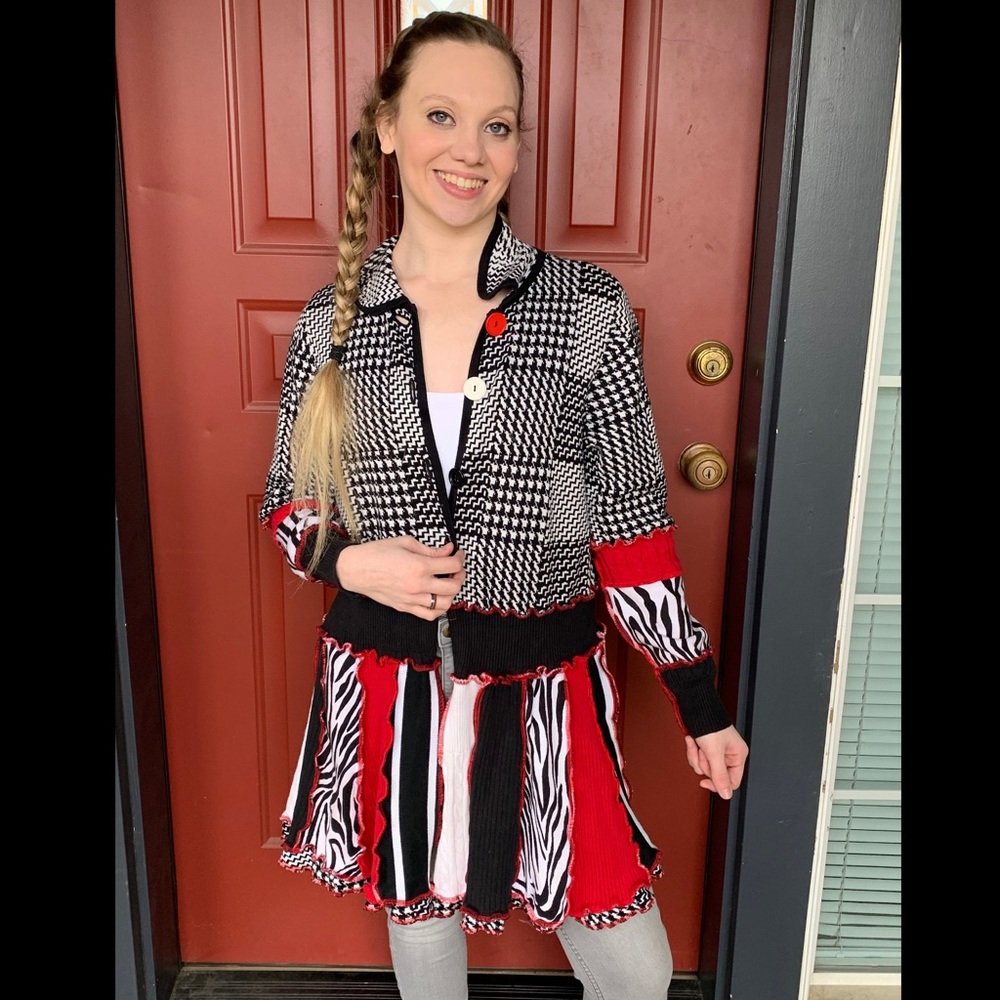 Local Oregon Artist Sweater, Connie Johnson Sayler, SAYLER MADE Knit Cardigan